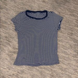 American Eagle Outfitters Blue and White T-Shirt